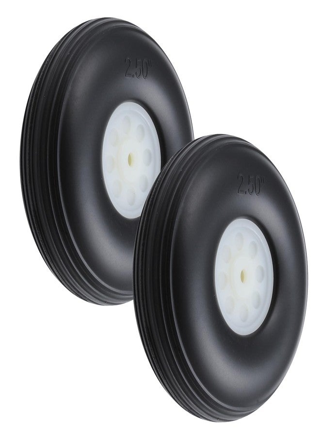 AllinRC 2.5" Rubber RC Airplane Tire and Wheel with Plastic Hub Sets for RC Model Aircraft(2PCS) - Image 1